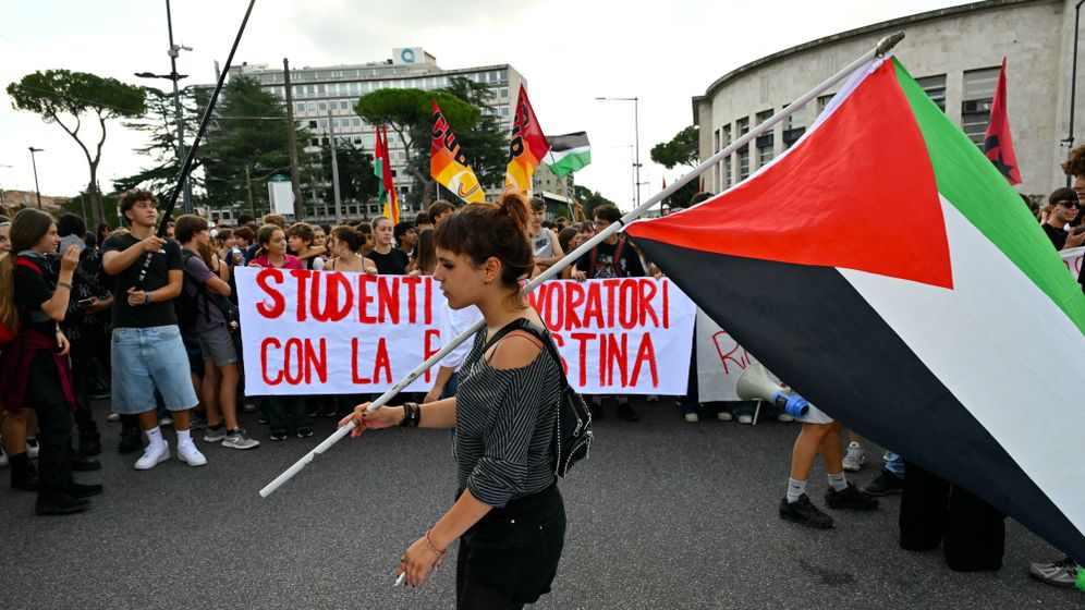 הפגנה פרו-פלסטינית ברומא