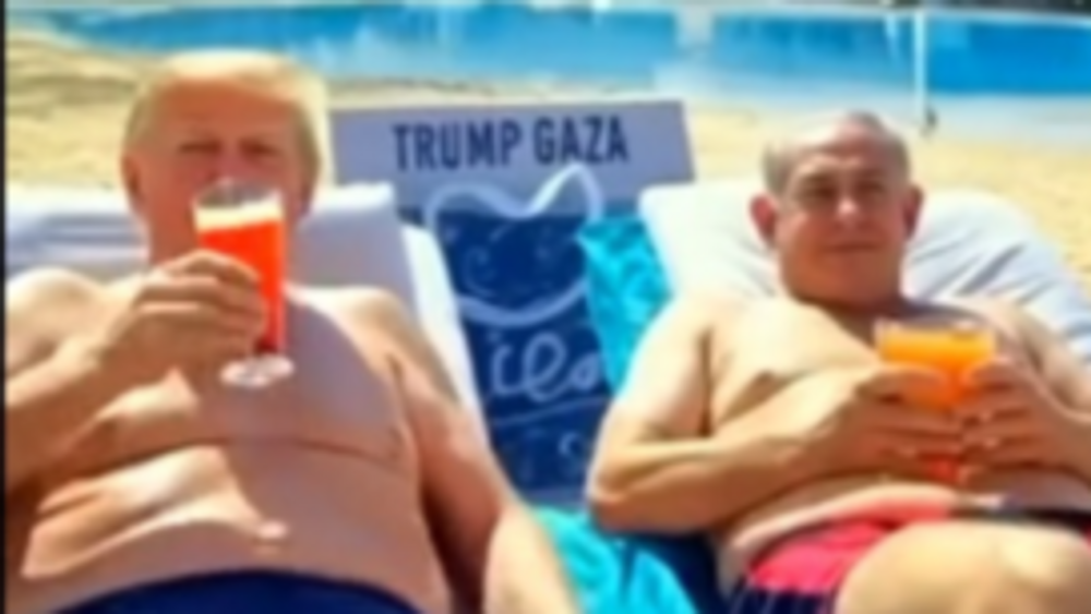 ביבי וטראמפ נופשים בעזה, AI.