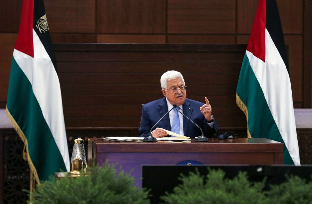 The Palestinian Authority's President Mahmoud Abbas speaks in the West Bank's Ramallah, on September 3, 2020.