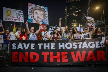 Manifestation pour la libération des otages à Tel Aviv, juillet 2025
