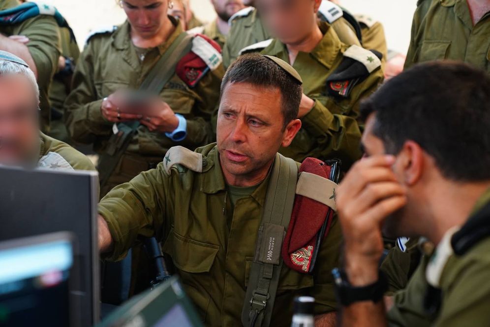 Commander of the Judea and Samaria Division Brigadier General Avi Blut (C) leading an IDF operation in the West Bank city of Jenin.