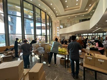 Donation Collection Center in Rahat, Israel.