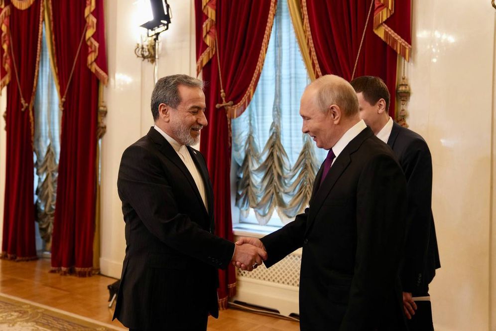 Iran's Foreign Minister Abbas Araghchi meets with Russian President Vladimir Putin 