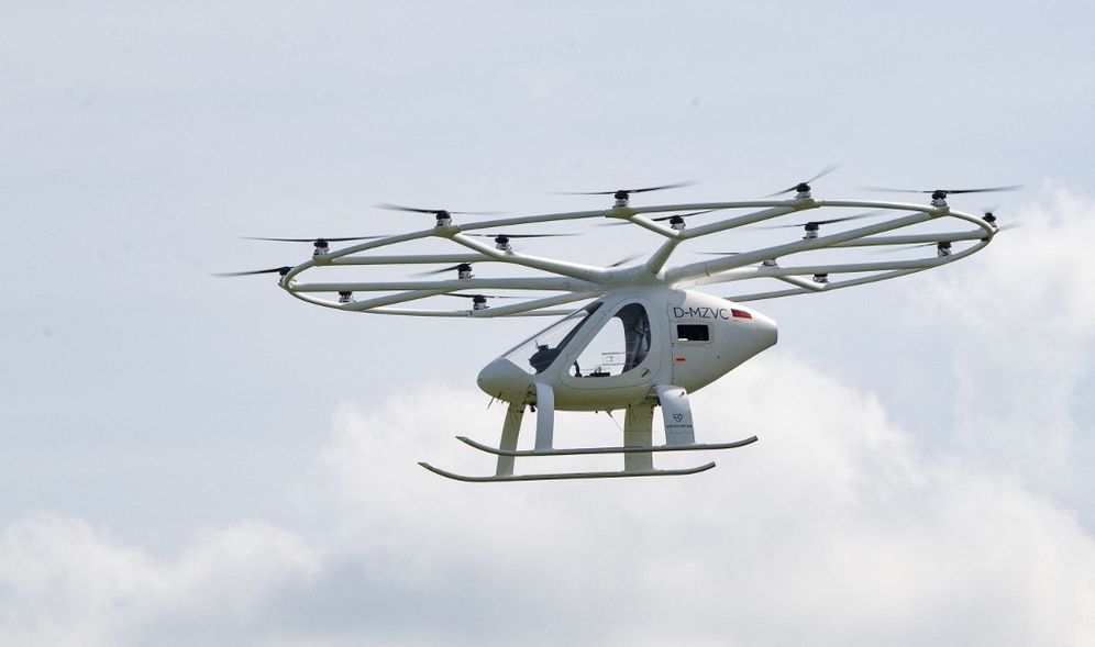 An electric-powered drone taxi in southern Germany.