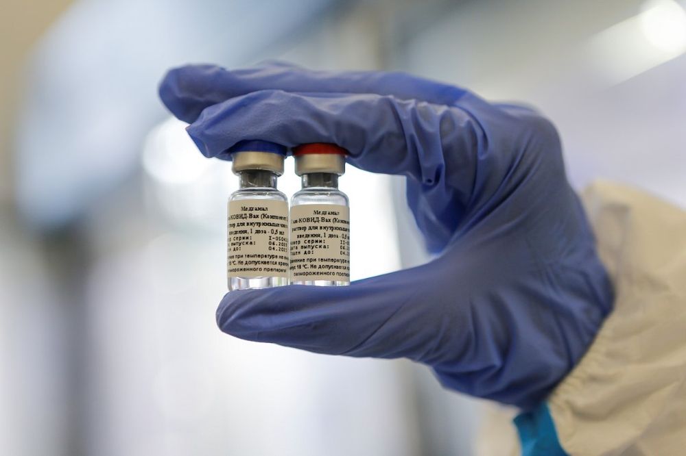 A vaccine against the COVID-19 coronavirus disease developed by Russia's Gamaleya Research Institute of Epidemiology and Microbiology, August 6, 2020.