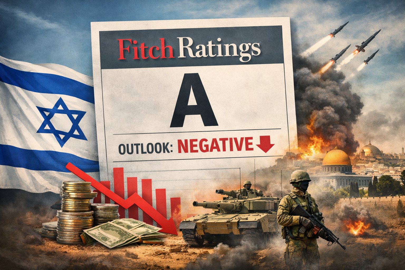 L'agence Fitch maintient la note "A" d’Israël sous perspective négative