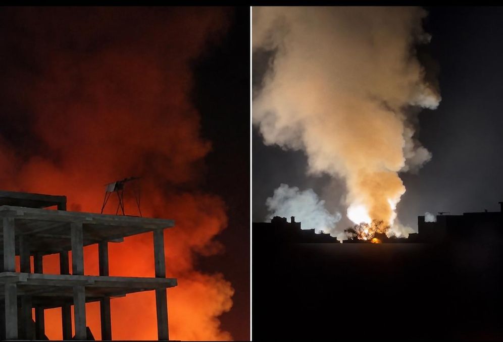 Explosions from US airstrikes on Iran