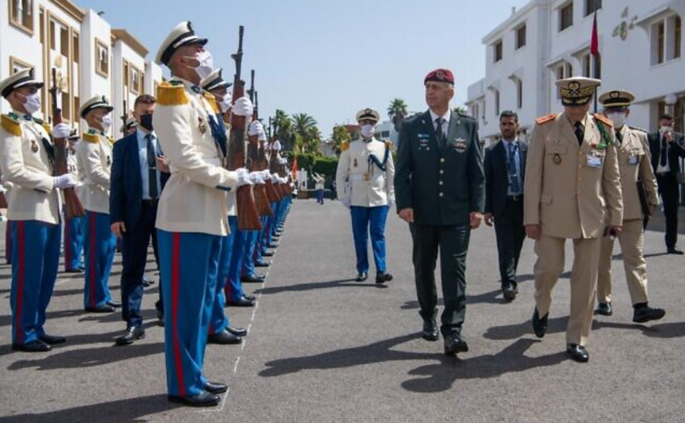 رئيس أركان الجيش الإسرائيلي أفيف كوخافي يستقبله حرس الشرف في الرباط ، المغرب ، 19 يوليو ، 2022.