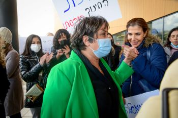 Yaffa Ben-David, head of the Teachers Union arrives to a court hearing at the Labor Court in in Bat Yam, January 27, 2022.