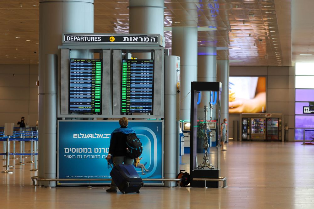Aéroport international Ben Gourion, Israël, le 7 mai 2021