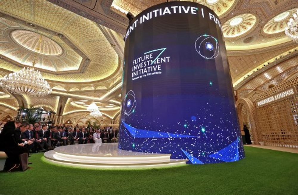 Attendees take part in the annual Future Investment Initiative conference in Saudi Arabia's capital Riyadh, on October 25, 2022.