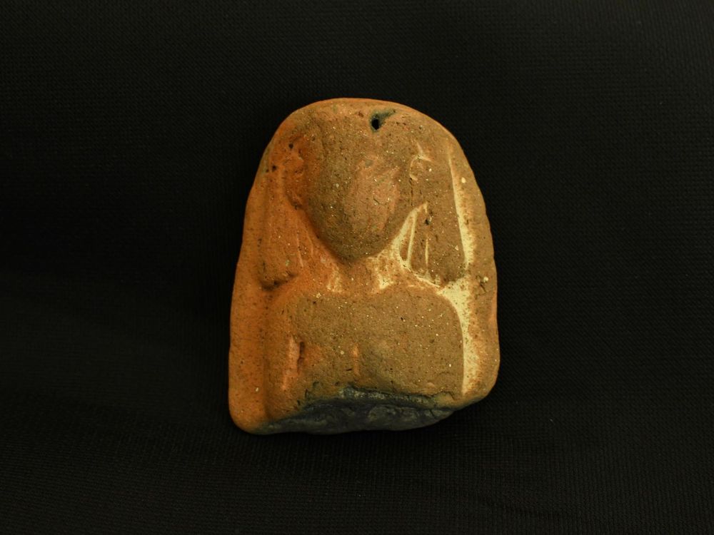 The Hathor statuette found on the              Palmachim beach, Israel.