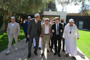 President Isaac Herzog meets with a delegation of Muslim leaders from Europe in the Presidential Residences in Jerusalem