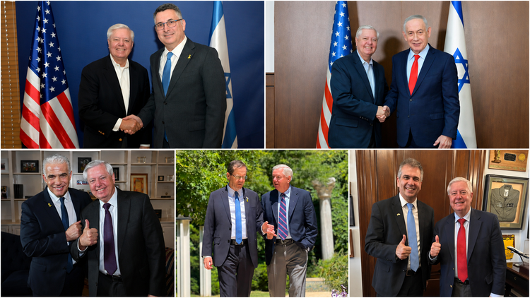Senator Lindsey Graham with Israeli lawmakers