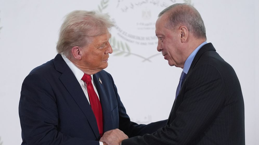 Le président américain Donald Trump et le président turc Recep Tayyip Erdogan, octobre 2025