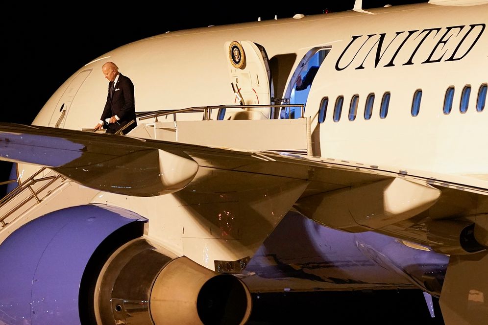 Le président Joe Biden à la base aérienne de Dover, capitale de l'État du Delaware, aux États-Unis, le 2 juin 2022