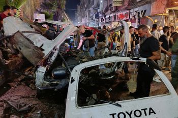 AP Photo/Abdulrahman Shaheen Syrian security personnel inspect damaged vehicles at the site of an explosion in the Jaramana suburb, home to a large Druze population, in Damascus, Syria, Thursday, Aug. 6, 2026