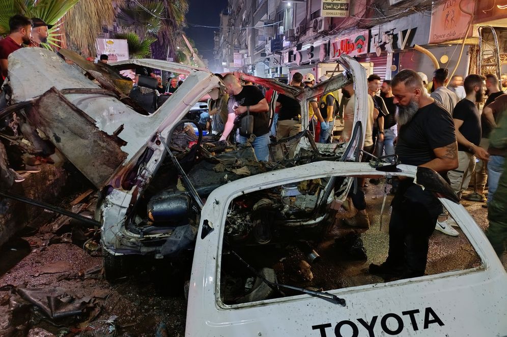 AP Photo/Abdulrahman Shaheen Syrian security personnel inspect damaged vehicles at the site of an explosion in the Jaramana suburb, home to a large Druze population, in Damascus, Syria, Thursday, Aug. 6, 2026
