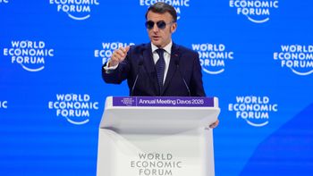 נשיא צרפת עמנואל מקרון בפורום הכלכלי העולמי בדאבוס, 20.01.26