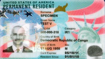 Illustration - Carte verte américaine