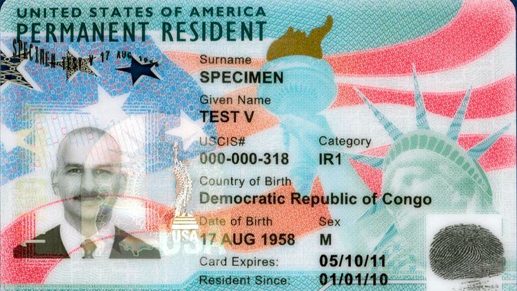 Illustration - Carte verte américaine