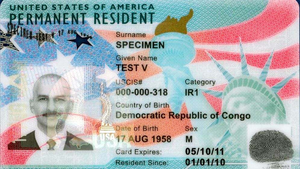 Illustration - Carte verte américaine