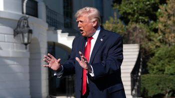 Le président américain Donald Trump à la Maison Blanche, le 11.04.2025