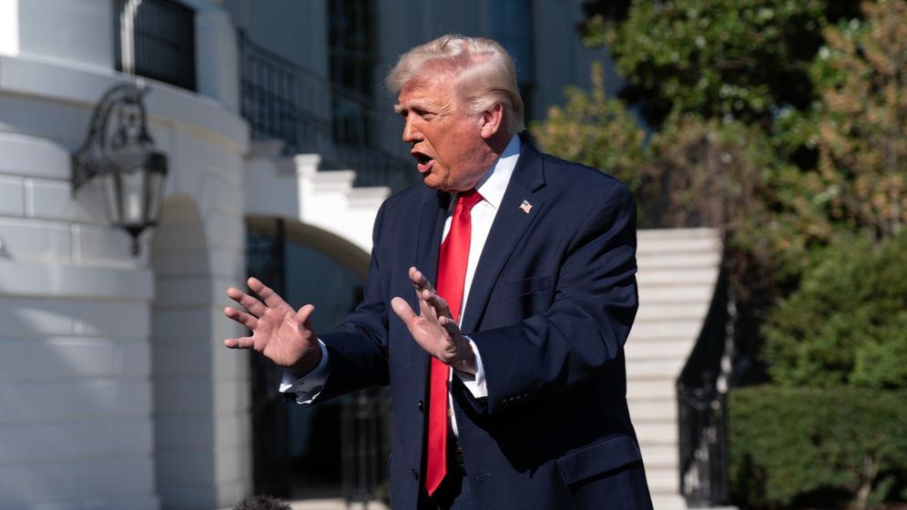 Le président américain Donald Trump à la Maison Blanche, le 11.04.2025