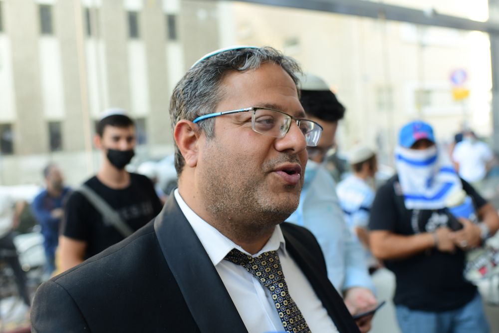 MK Itamar Ben Gvir, of the Religious Zionism party, in Tel Aviv on July 15, 2021.