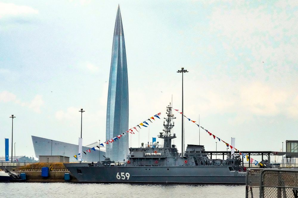 The Lakhta Center, the 87-story skyscraper, headquarters of Russian gas monopoly Gazprom, in St. Petersburg, Russia, on June 25, 2021.