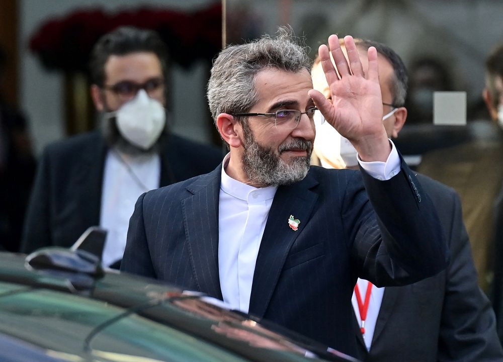 Iran's chief nuclear negotiator Ali Bagheri Kani is seen leaving the Coburg Palais in Vienna, Austria, on December 3, 2021.