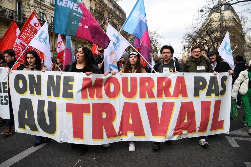 Manifestation contre la réforme des retraites, à Paris