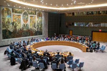 مجلس الأمن الدولي يعقد اجتماعا بشأن الشرق الأوسط في 20 نوفمبر 2019 في مقر الأمم المتحدة.