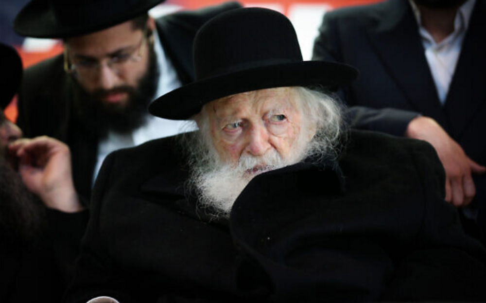 Le rabbin Chaim Kanievsky dans la ville de Safed, au nord d'Israël, le 26 février 2020.