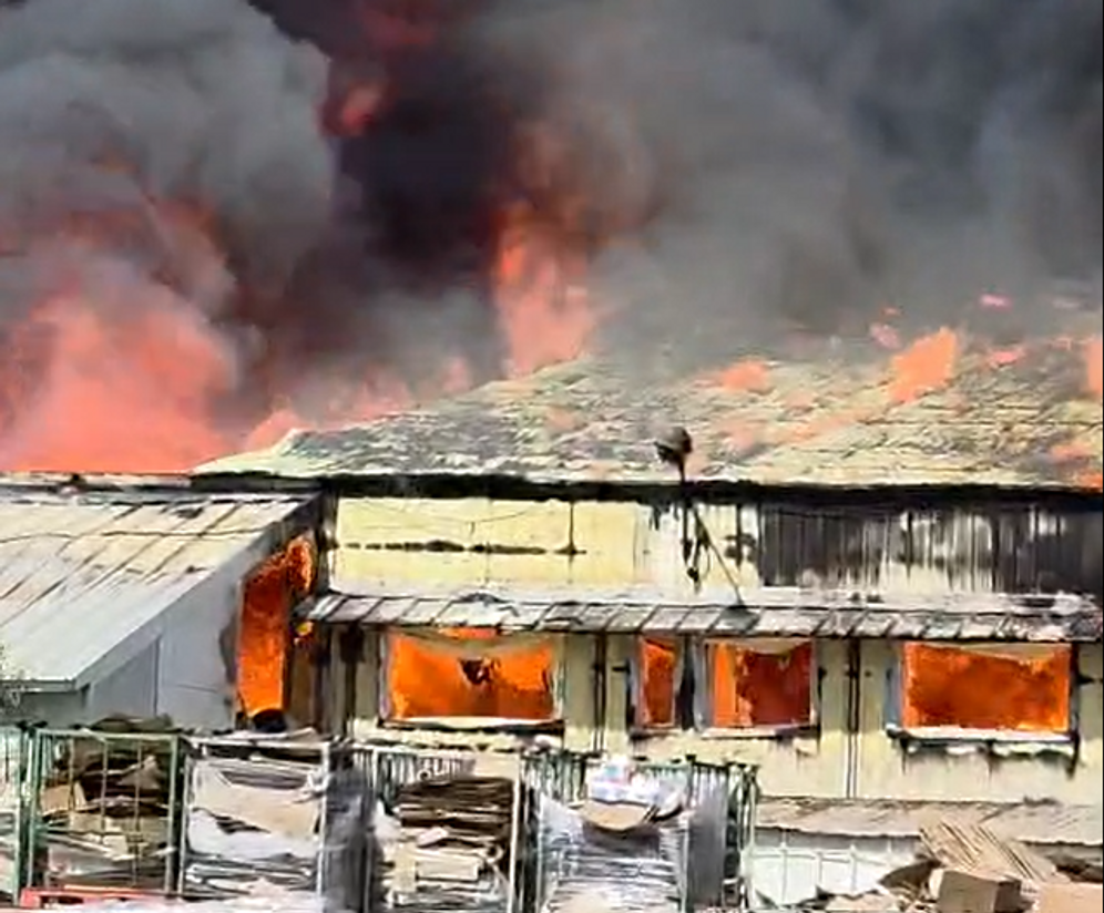 Screenshot Fire in indsutrial zone near Sderot, Israel, July 27, 2026