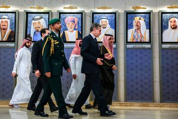 Le secrétaire d'État américain Antony Blinken à Riyad, en Arabie Saoudite, le lundi 29 avril 2024