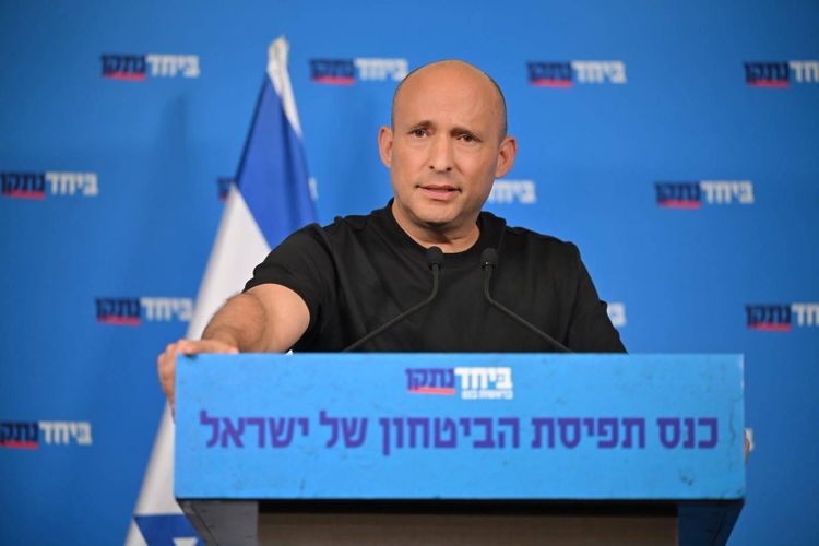 Naftali Bennett speaking at B'Yachad National Security Conference