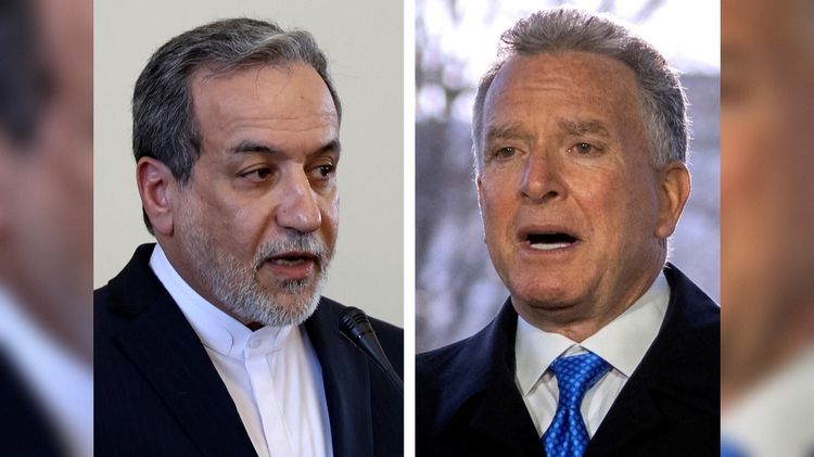 على اليمين: مبعوث ترامب للشرق الأوسط ستيف ويتكوف؛ على اليسار: وزير الخارجية الإيراني عباس عراقجي، أرشيف