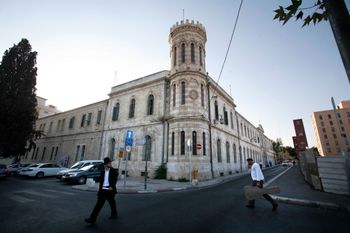 File photo of the Sergei Palace Hotel at the Russian Compound in Jerusalem