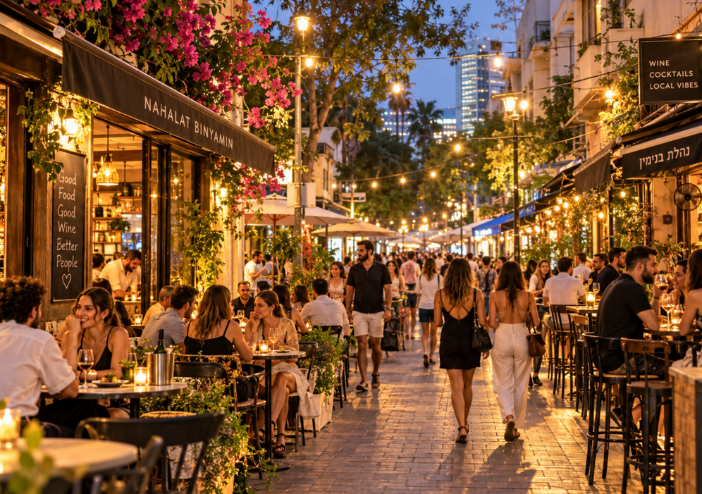 La Rue Nahalat Benyamin à Tel-Aviv