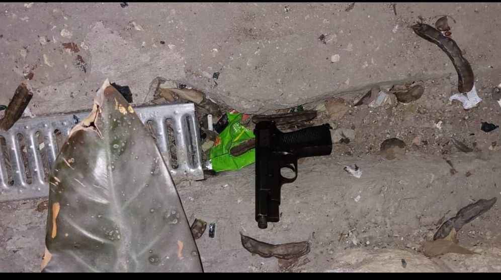The weapon used in a suspected terror attack in the east Jerusalem neighborhood of Neve Ya'akov, on January 27, 2023.