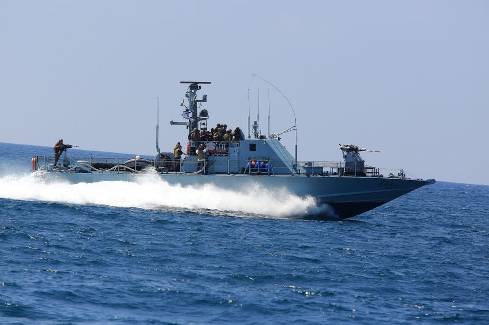 An Israeli Navy patrol boat off the coast of Gaza, during Operation "Protective Edge," on July 28, 2014.