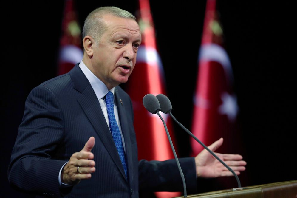 Turkish Presidency via AP, Pool Le président turc Recep Tayyip Erdogan