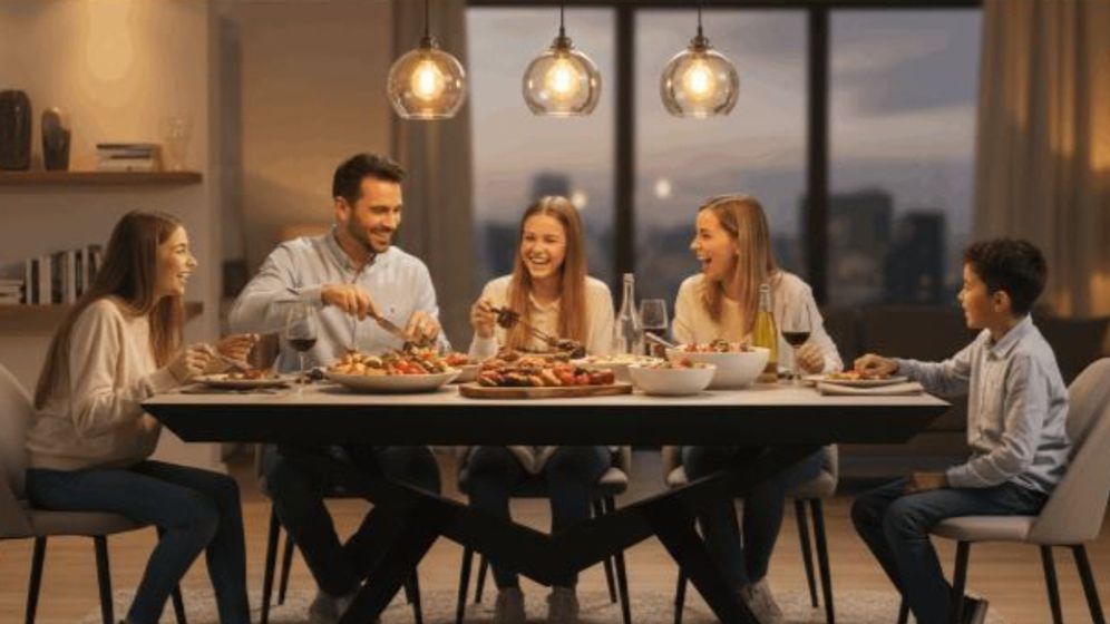 נוצר באמצעות בינה מלאכותית פינת אוכל, אילוסטרציה