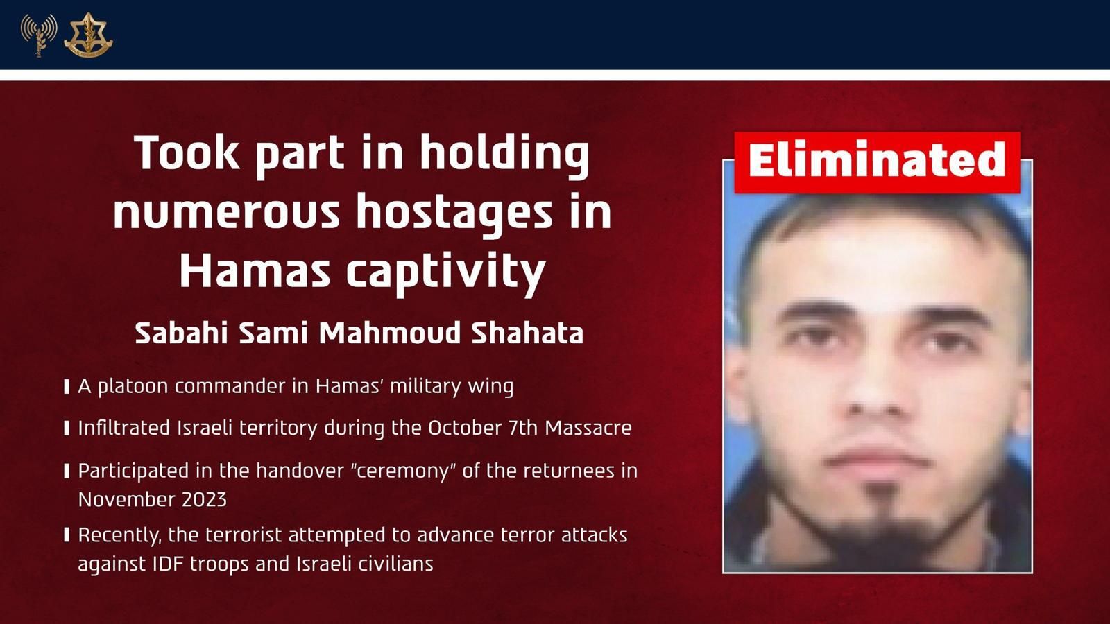 LIVE BLOG | Gaza : Tsahal élimine un terroriste du Hamas qui détenait de nombreux otages