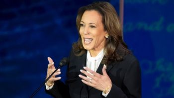 US Vice President Kamala Harris at the presidential debate with former president Donald Trump