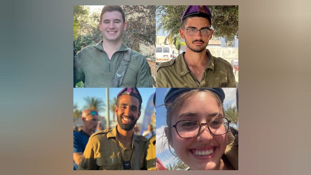 (Clockwise from top left) Captain Daniel Mimon Toaff, Staff Sergeant Amit Bakri, Staff Sergeant Agam Naim, and Staff Sergeant Dotan Shimon