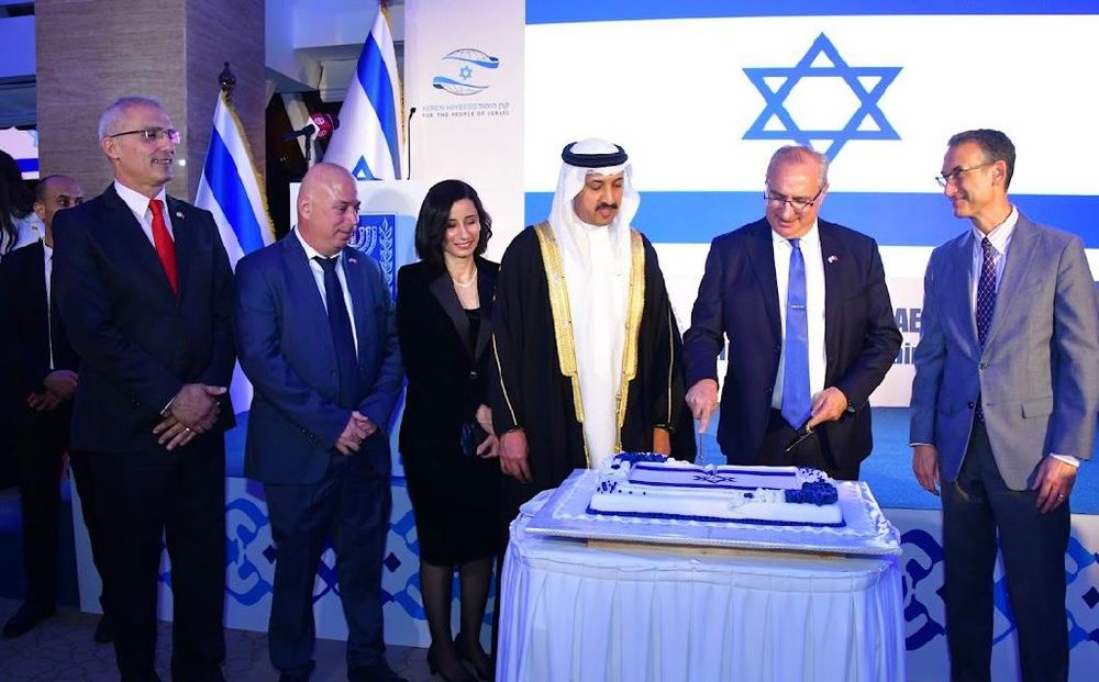 The Israeli Embassy in Bahrain hosts an event celebrating Israel's 74th Independence Day in the capital Manama, May 26, 2022.