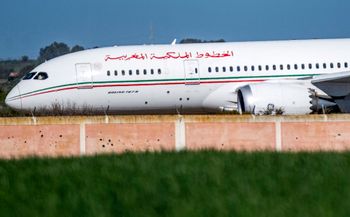 Un Boeing 787-8 "Dreamliner" de Royal Air Maroc (RAM) à l'aéroport marocain de Benslimane, le 2 février 2020