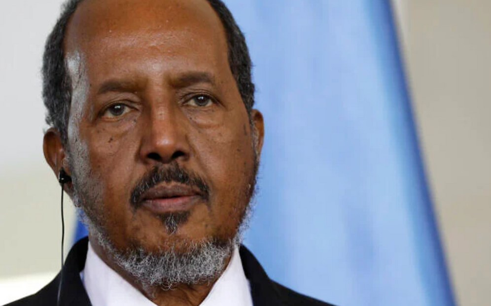 Le président somalien Hassan Sheikh Mohamud tient une conférence de presse conjointe avec la chancelière allemande à Berlin, le 5 novembre 2024. 
